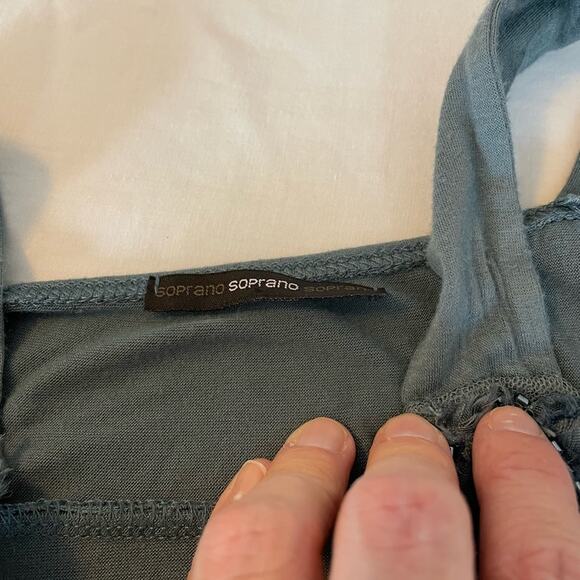 Soprano cotton stretch dress with embellished neckline.  Size S. Cocktail. - Picture 4 of 5